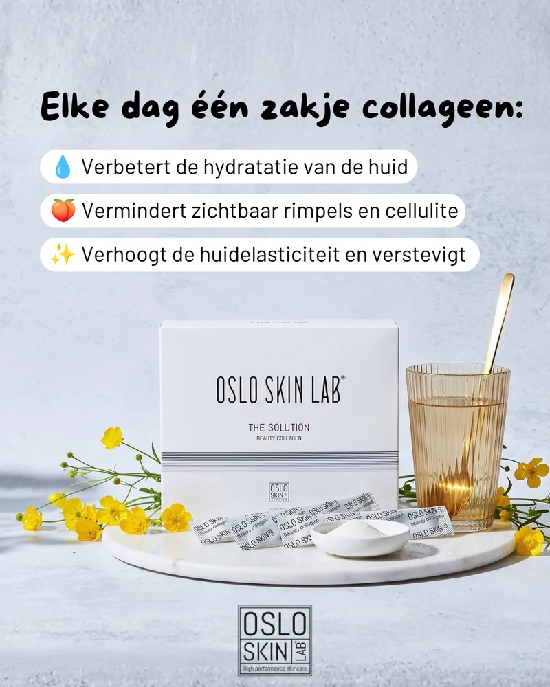 Oslo Skin Lab advertentie: elke dag één zakje collageen