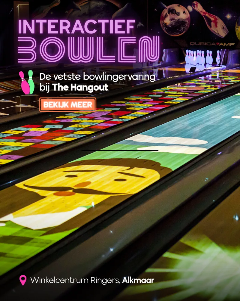 The Hangout advertentie: interactief bowlen in Alkmaar